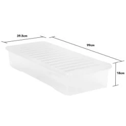 B&M Underbed Storage Box With Lid 55L - Clear 7 B&M Underbed Storage Box With Lid 55L - Clear -Home Products Store 307321 55l under bed storage box with lid 3
