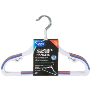 B&M Addis Children's Non-Slip Hangers 10pk - Multi Colour 1 B&M Addis Children's Non-Slip Hangers 10pk - Multi Colour