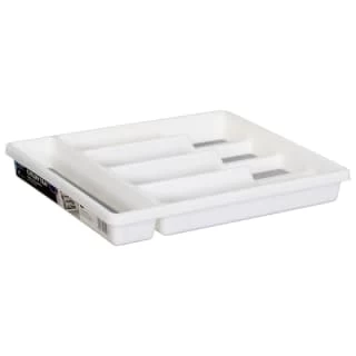 Addis Non-Slip Cutlery Tray - White 1 Addis Non-Slip Cutlery Tray - White