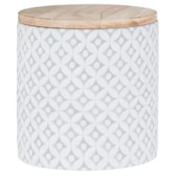 B&M Embossed Geometric Storage Canisters 3pc 11 B&M Embossed Geometric Storage Canisters 3pc -Home Products Store 356821 storage canisters geo grey