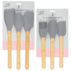 B&M Betty Winters Silicone Utensils 3pk - Grey -Home Products Store 369972 3pk betty winters silicone utensils grey main