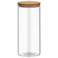 Glass Cannister With Airtight Bamboo Lid - Large