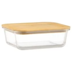 B&M Rectangular Glass Food Containers With Bamboo Lids 2pk 6 B&M Rectangular Glass Food Containers With Bamboo Lids 2pk -Home Products Store 376824 2pk regular glass food containers 3