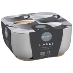 Simply Everyday Gloss Mugs 4pk - Grey 7 Simply Everyday Gloss Mugs 4pk - Grey -Home Products Store 380120 4pk simply everyday mugs grey 2