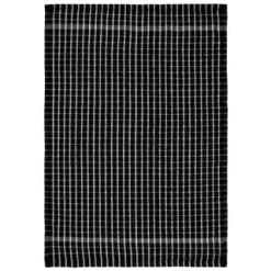 B&M Check Tea Towels - Black 3pk -Home Products Store 380307 3pk check tea towels black 4