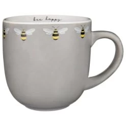 B&M Bee Happy Printed Mugs - 4pk -Home Products Store 380506 4pk printed mugs bee happy grey