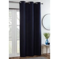 B&M Kent Woven Blackout Panel 54 X 86" - Navy