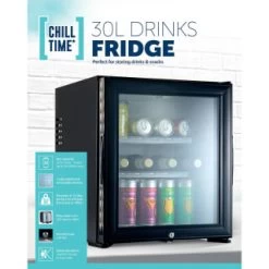 B&M Chill Time Mini Bar Fridge 30L -Home Products Store 381810 chill time 30l drinks fridge 4