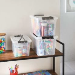 Clear Storage Box With Carry Handle 7L -Home Products Store 384101 7l carry box with carry handle