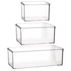 Clear Nestable Storage Tub - Large -Home Products Store 385001 384979 384985 clear nestable box group 2