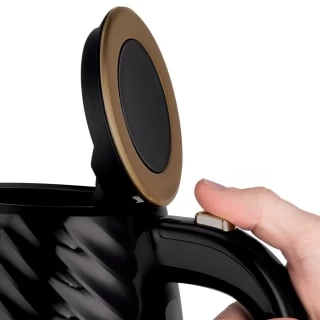 Russell Hobbs Groove Kettle 1.7L - Black & Gold 2 Russell Hobbs Groove Kettle 1.7L - Black & Gold - Image 2