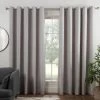 B&M Colorado Hopsack Fully Lined Silver Eyelet Curtains 90 X 90"