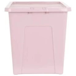 B&M Storage Box With Lid 80L - Dusty Pink -Home Products Store 391383 dusty pink 80l storage box and lid 2