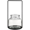 B&M Glass Lantern With Black Frame