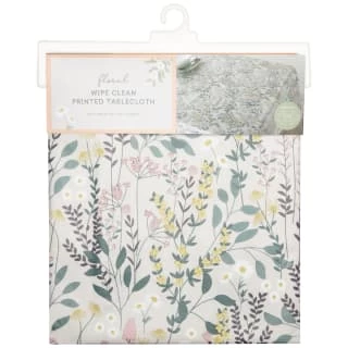 B&M Floral Wipe Clean Printed Tablecloth 132 X 178cm 2 B&M Floral Wipe Clean Printed Tablecloth 132 X 178cm - Image 2