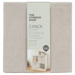 Home Products Store -Home Products Store 395811 2pk cord lokken storage cubes light grey 2