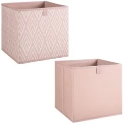 Lokken Printed Storage Cubes 2pk - Pink Diamond -Home Products Store 395838 2pk printed lokken storage cubes pink diamond 3