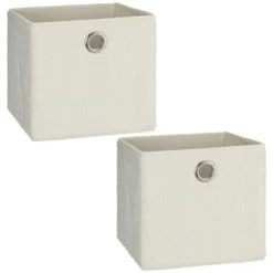 Home Products Store -Home Products Store 395965 2pk teddy lokken storage cubes cream 2
